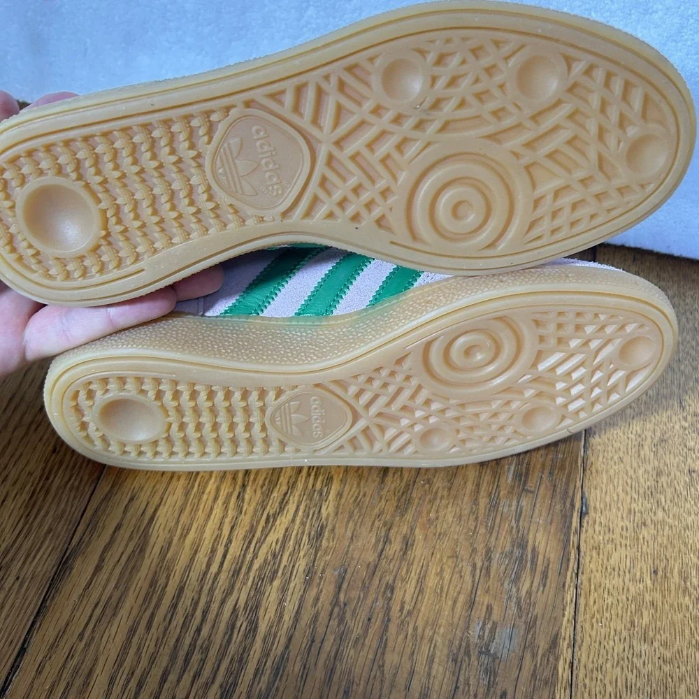 Adidas Womens Size 8 Handball Spezial Clear Pink Green Gum Athletic Shoes